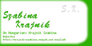 szabina krajnik business card